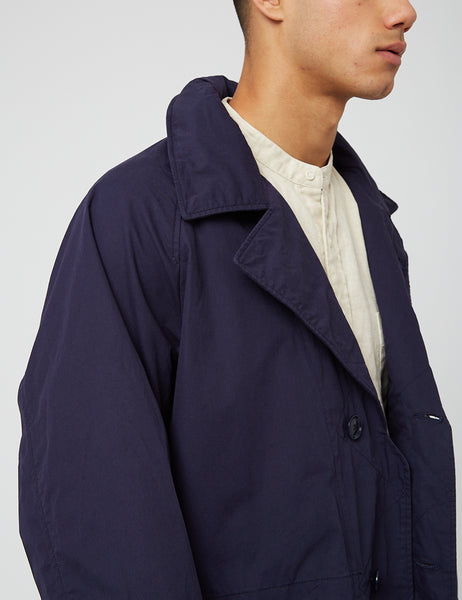 Engineered Garments Drizzler Coat (Duracloth Poplin) - Navy Blue