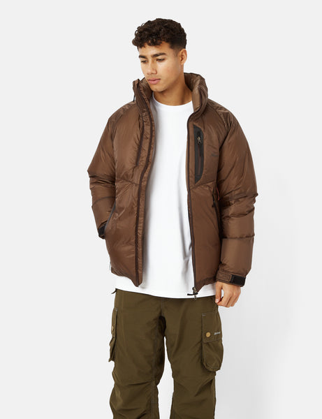 Nanga Aurora Light Stand Collar Down Jacket - Brown I Article.