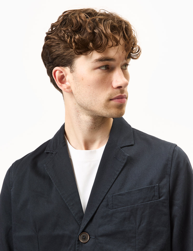 Universal Works London Jacket (Twill) - Navy Blue