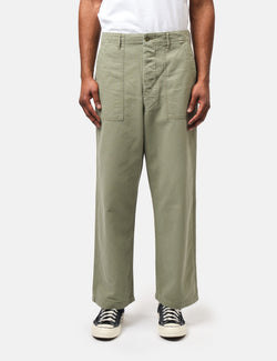 Orslow Herringone Fatigue Pants - Olive Green