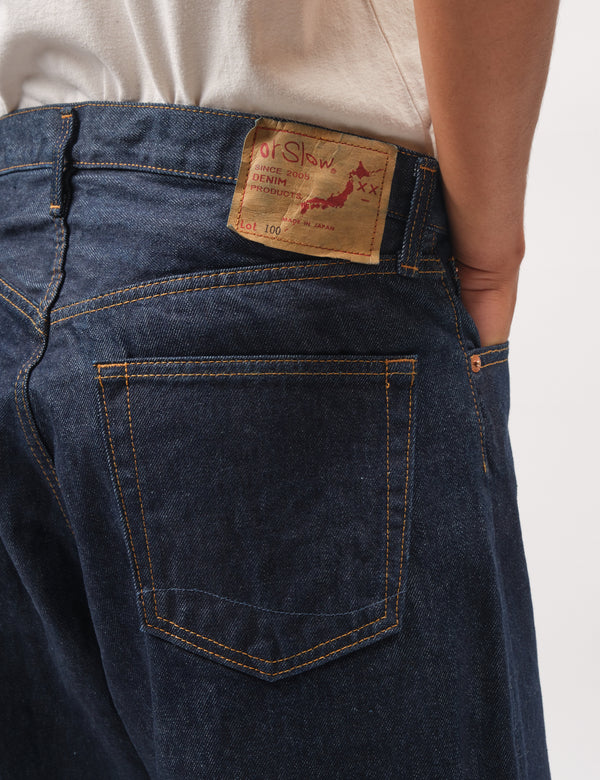 Orslow Super Dad'S Denim Pants - One Wash Blue