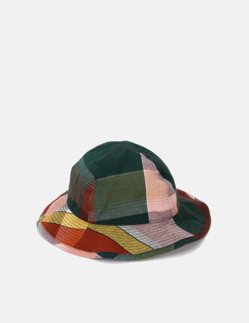 Orslow Original Check Metro Hat - Navy Blue