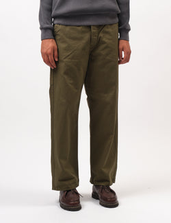 Orslow Wide Fit French Work Pants (Unisex) - Army Green