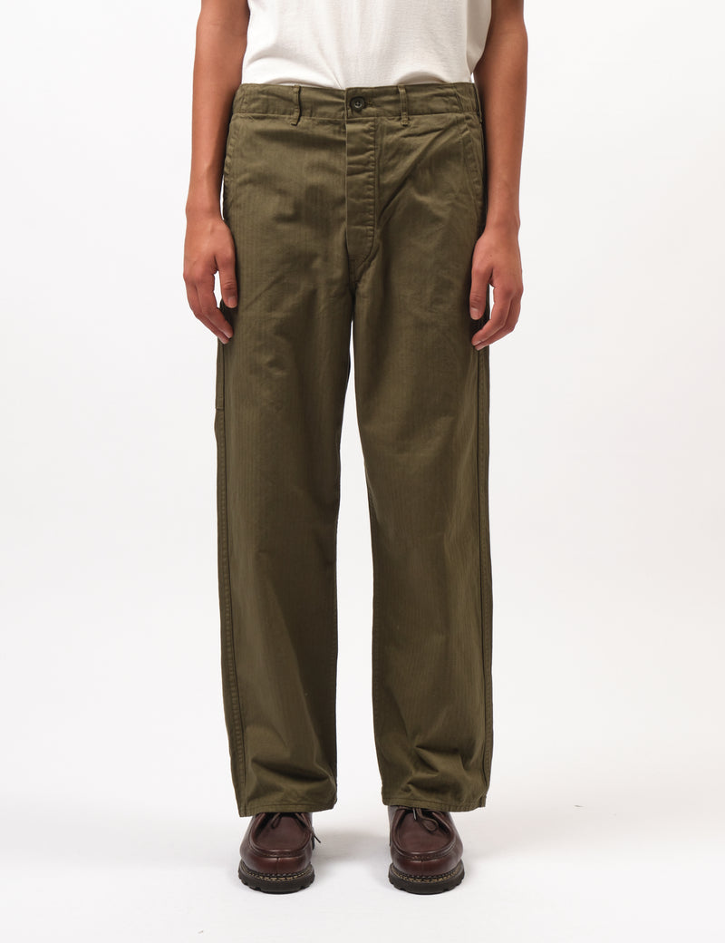 Orslow Wide Fit French Work Pants (Unisex) - Army Green