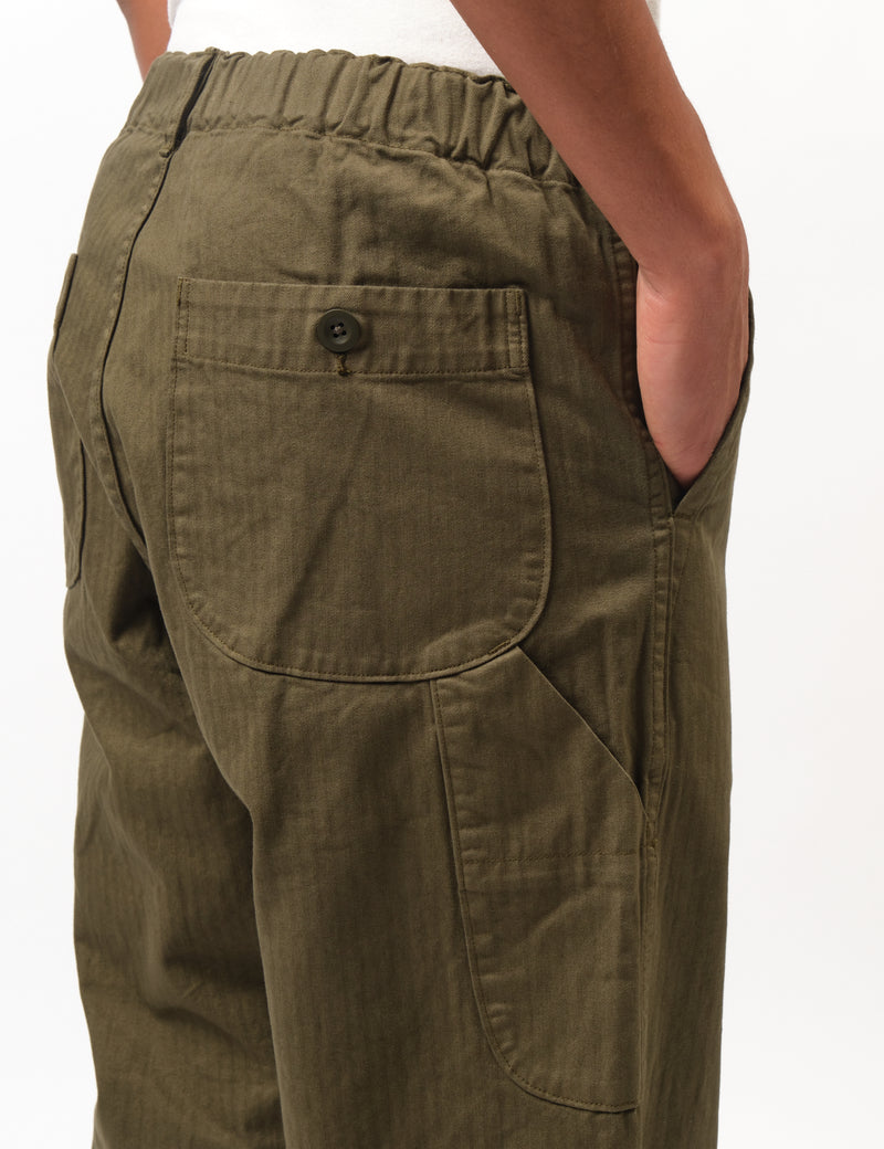 Orslow Wide Fit French Work Pants (Unisex) - Army Green