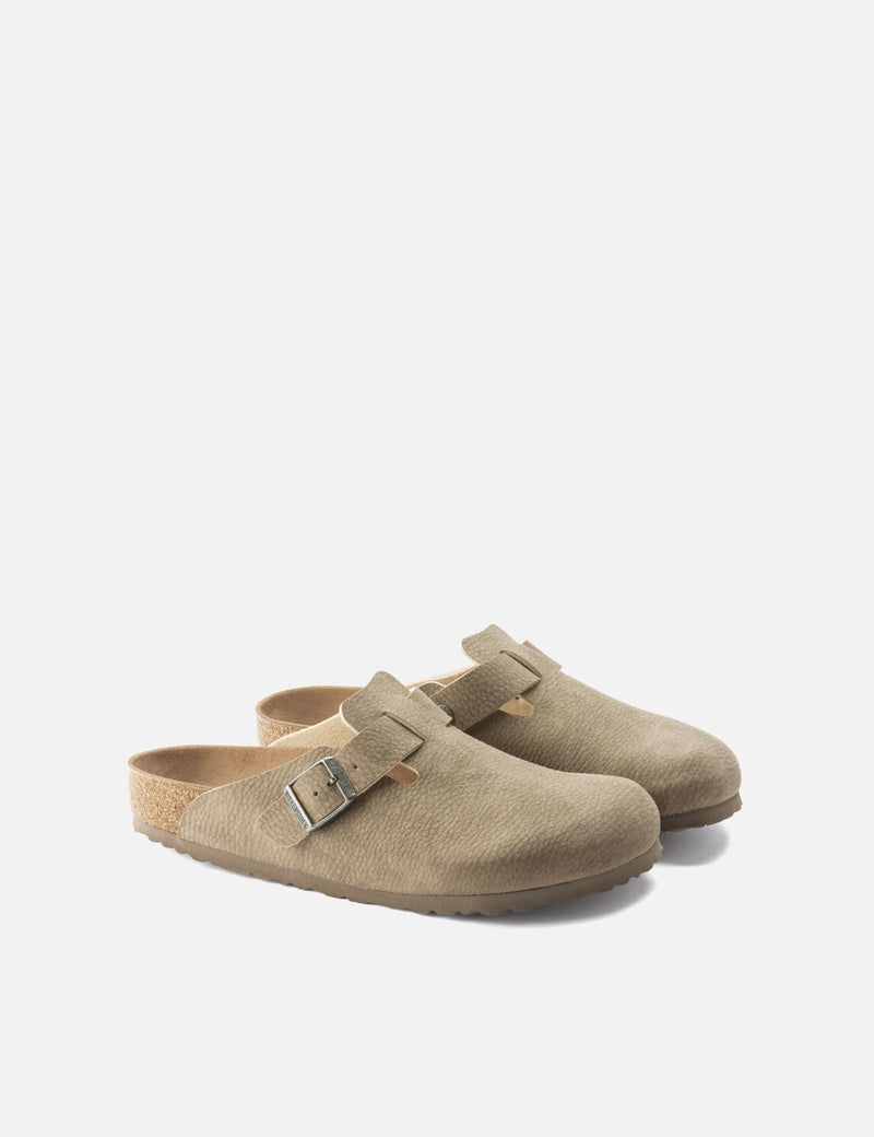 Birkenstock Boston Micro Fibre (Regular) - Desert Dust Gray Taupe