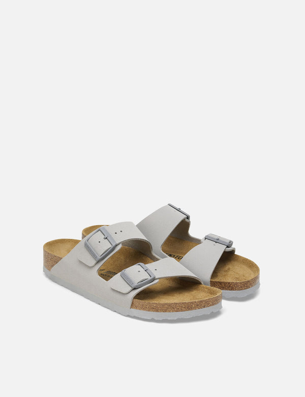 Birkenstock Women's Arizona Sandals Birko-flor (Narrow) - Stone Coin Grey