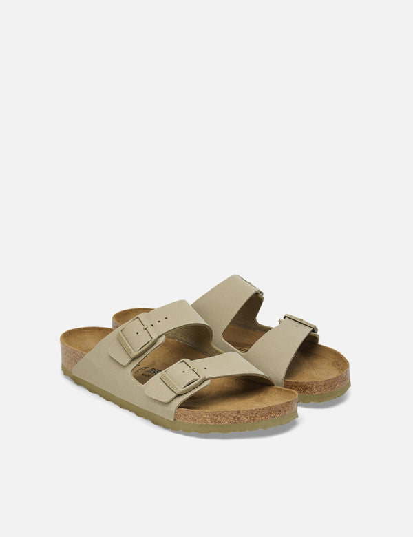 Birkenstock Women's Arizona Sandals Birko-flor (Narrow) - Faded Khaki