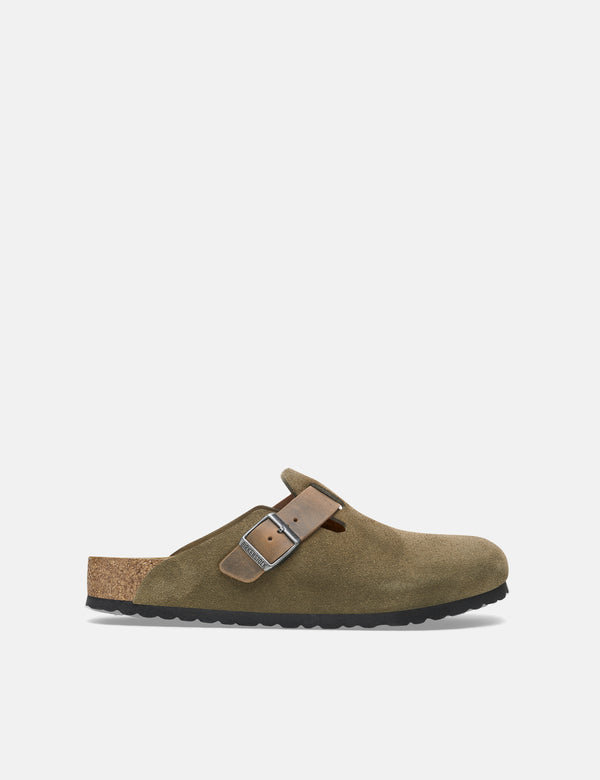 Birkenstock Women's Boston Clogs (Narrow) - Thyme Green