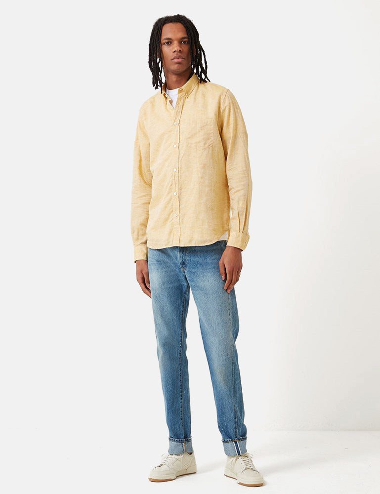 Norse Projects Osvald Button Down Shirt - Sunwashed Yellow