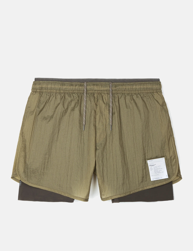 Satisfy Rippy 3 Trail Shorts - Seed Green