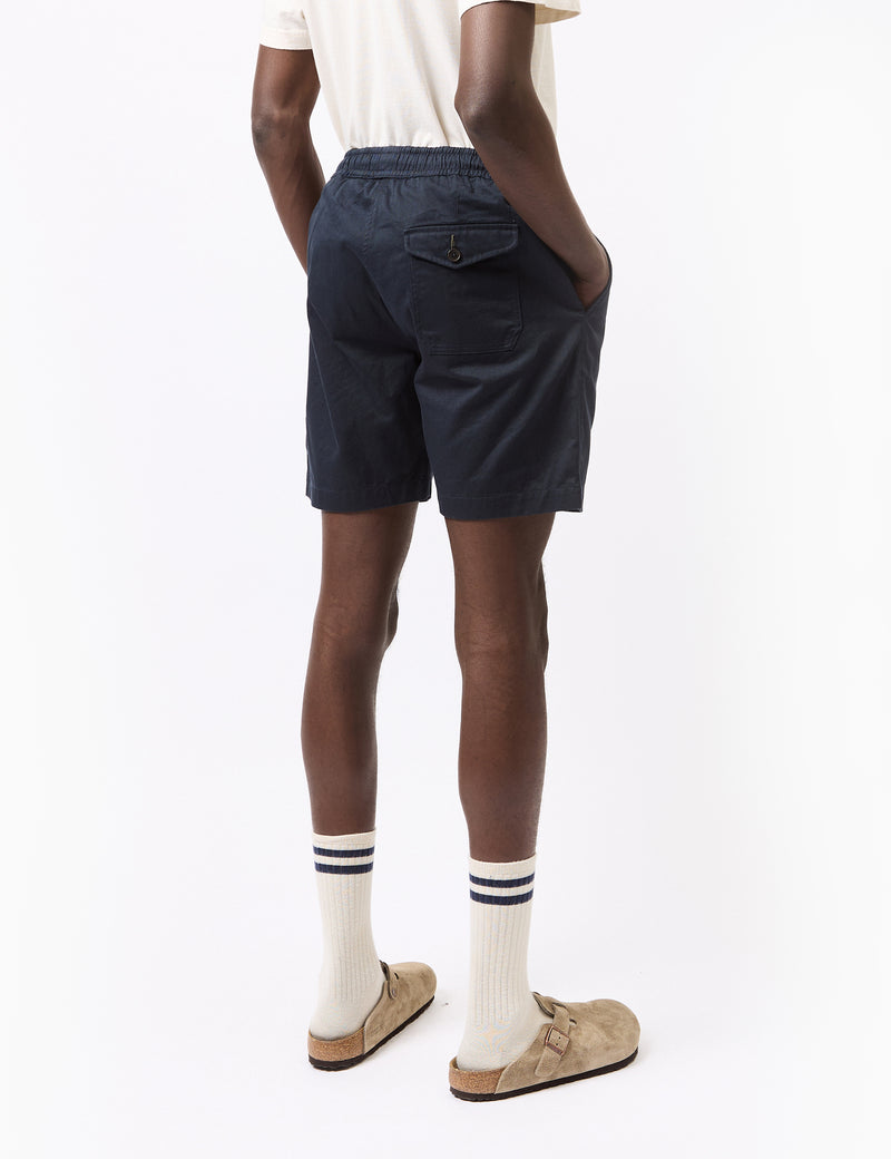 Universal Works Beach Shorts (Twill) - Navy Blue