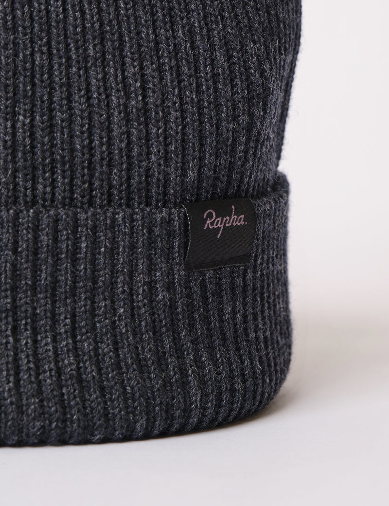 Rapha Logo Beanie Hat - Charcoal