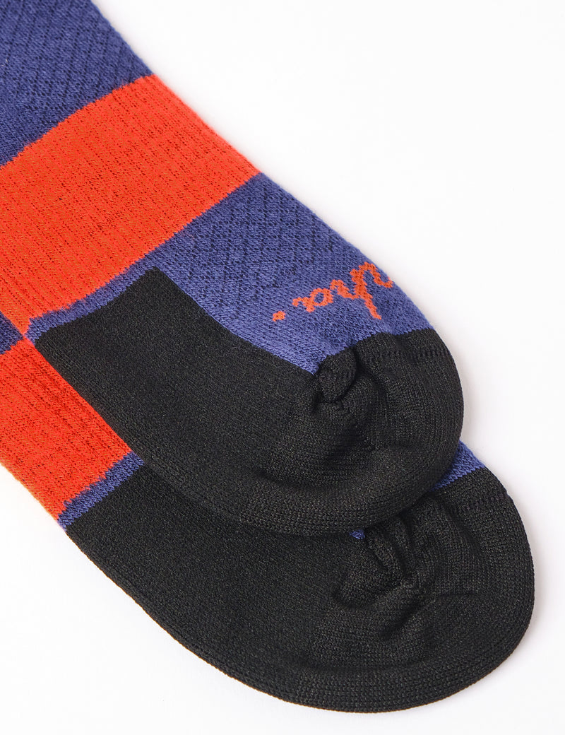 Rapha Trail Socks - Deep Blue/Orange