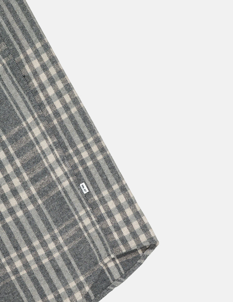 NN07 Freddy Shirt - Dark Grey Check