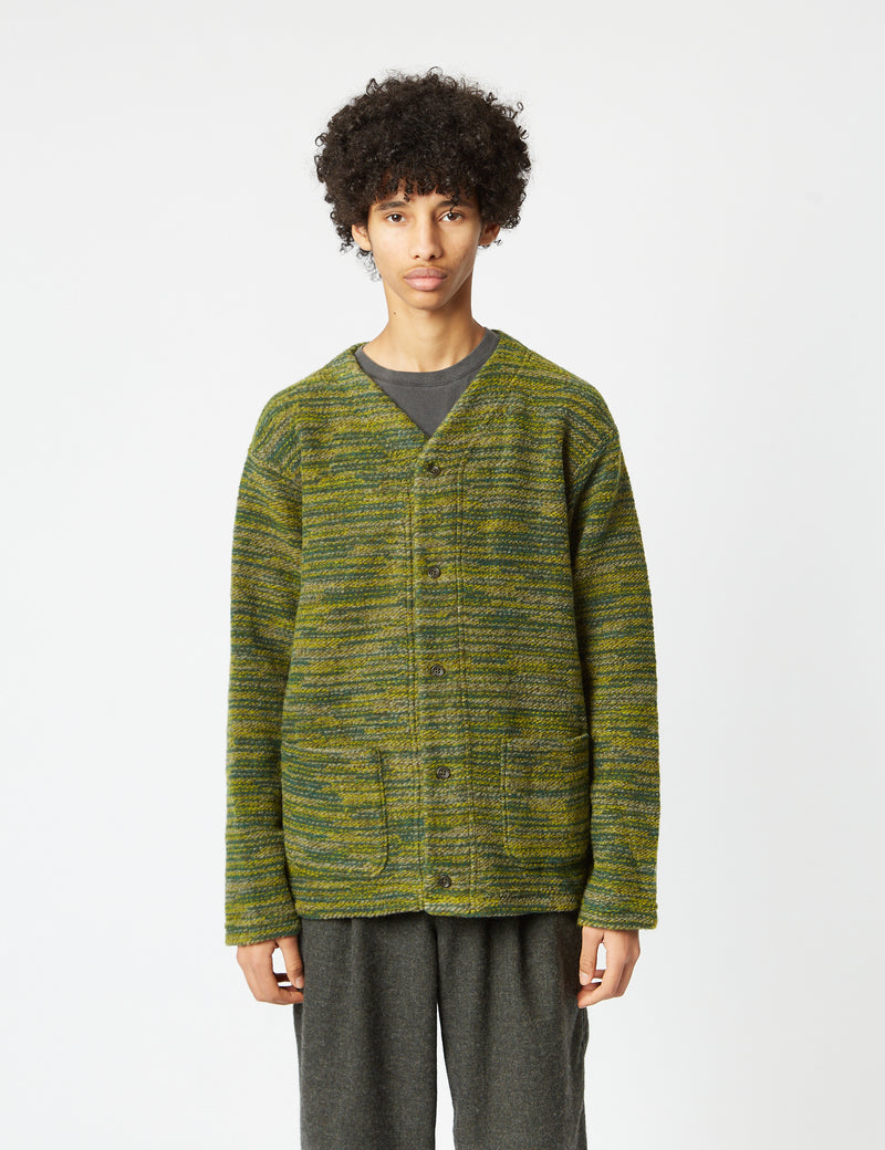 Engineered Garments Knit Cardigan (Wool) - Green | Article.