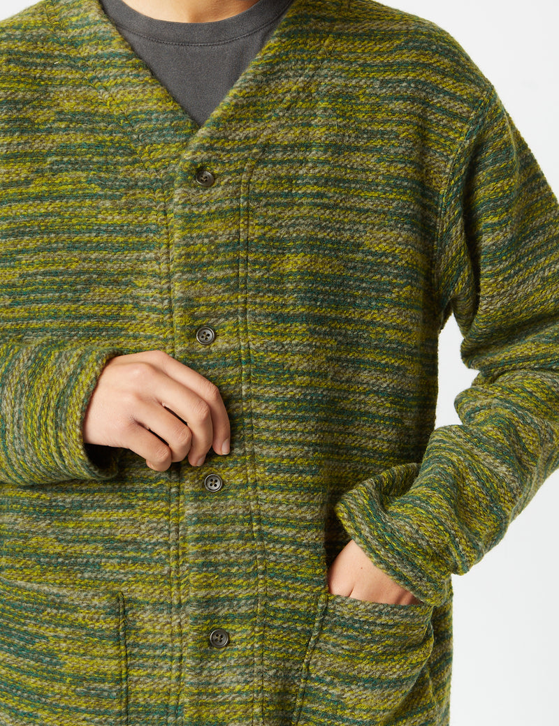 Engineered Garments Knit Cardigan (Wool) - Green | Article.