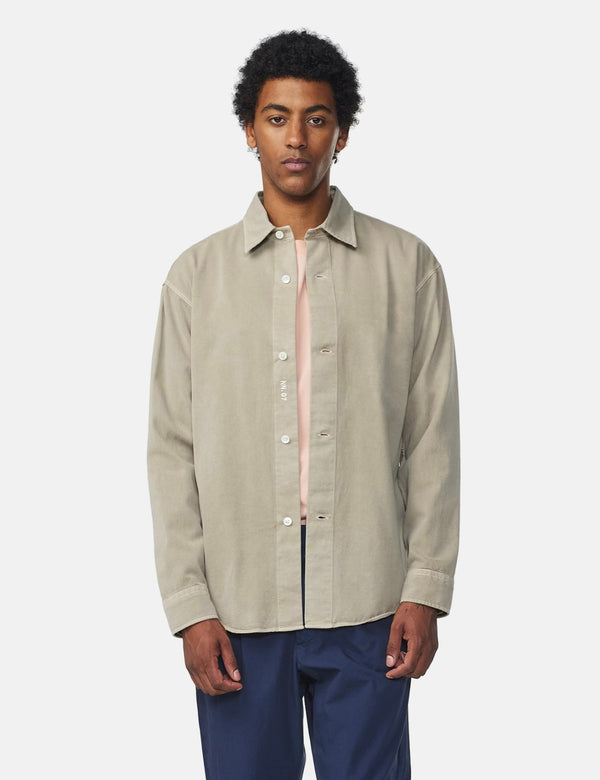 NN07 Adwin Shirt (Relaxed Fit) - Khaki Stone