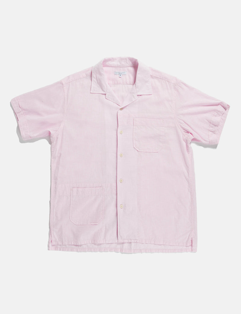 Engineered Garments Camp Shirt - Pink Cotton Handkerchief