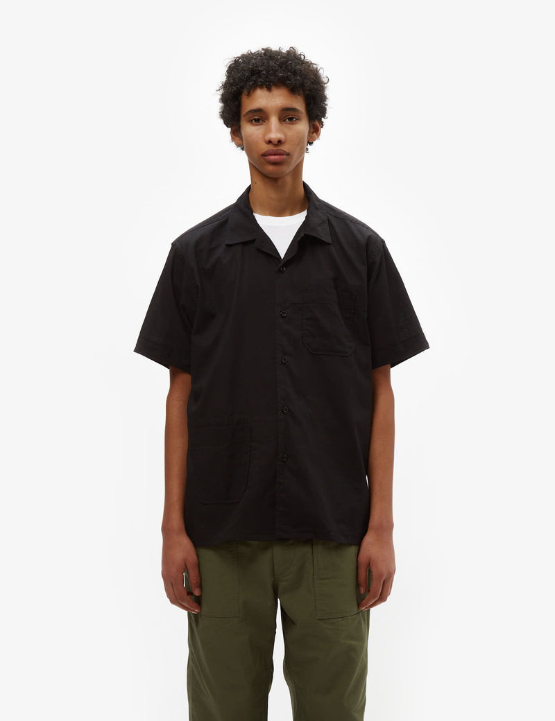 Engineered Garments Camp Shirt - Black Cotton Handkerchief | Article.