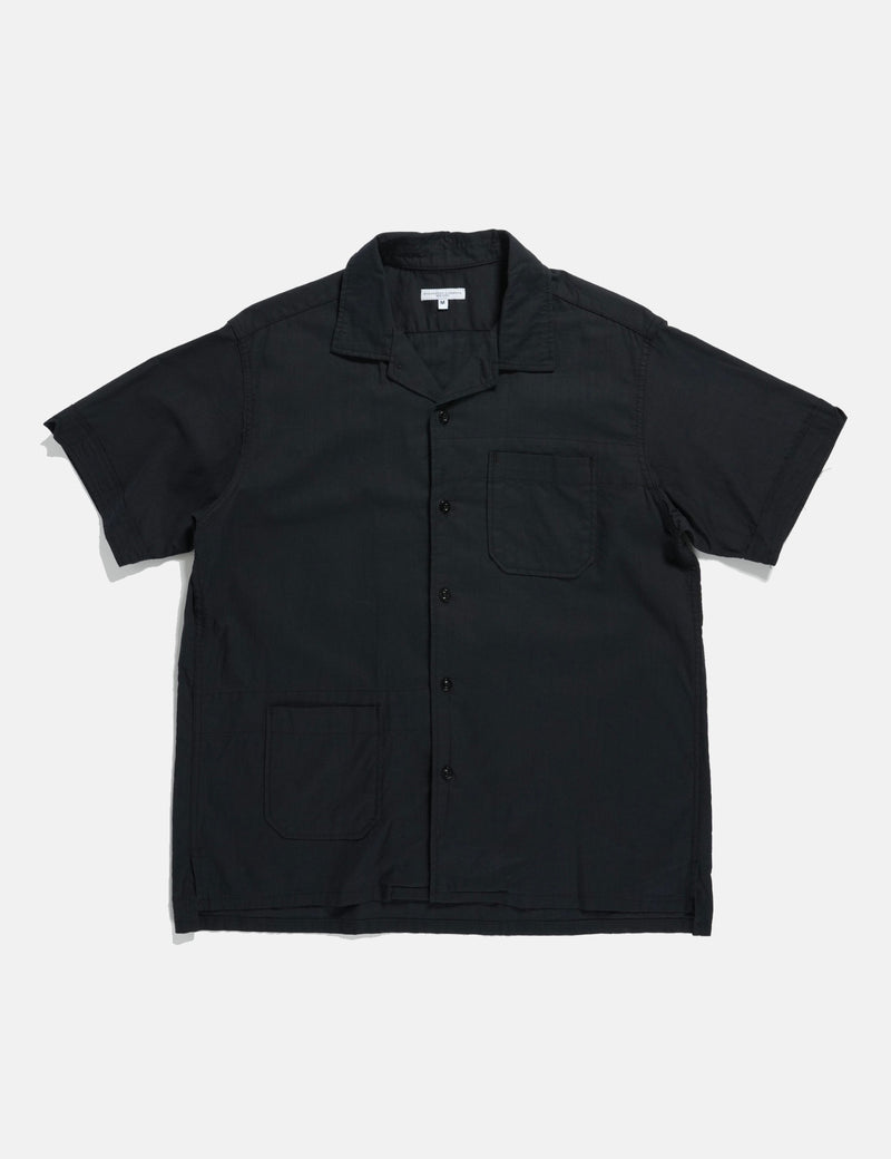 Engineered Garments Camp Shirt - Black Cotton Handkerchief