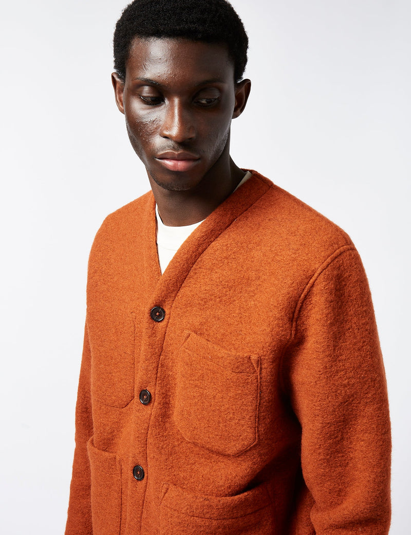 Universal Works x Article. Exclusive Cardigan (Wool) - Orange