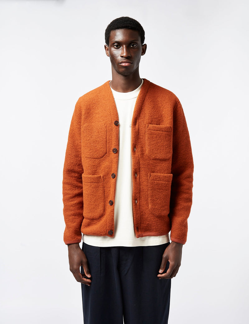 Universal Works x Article. Exclusive Cardigan (Wool) - Orange