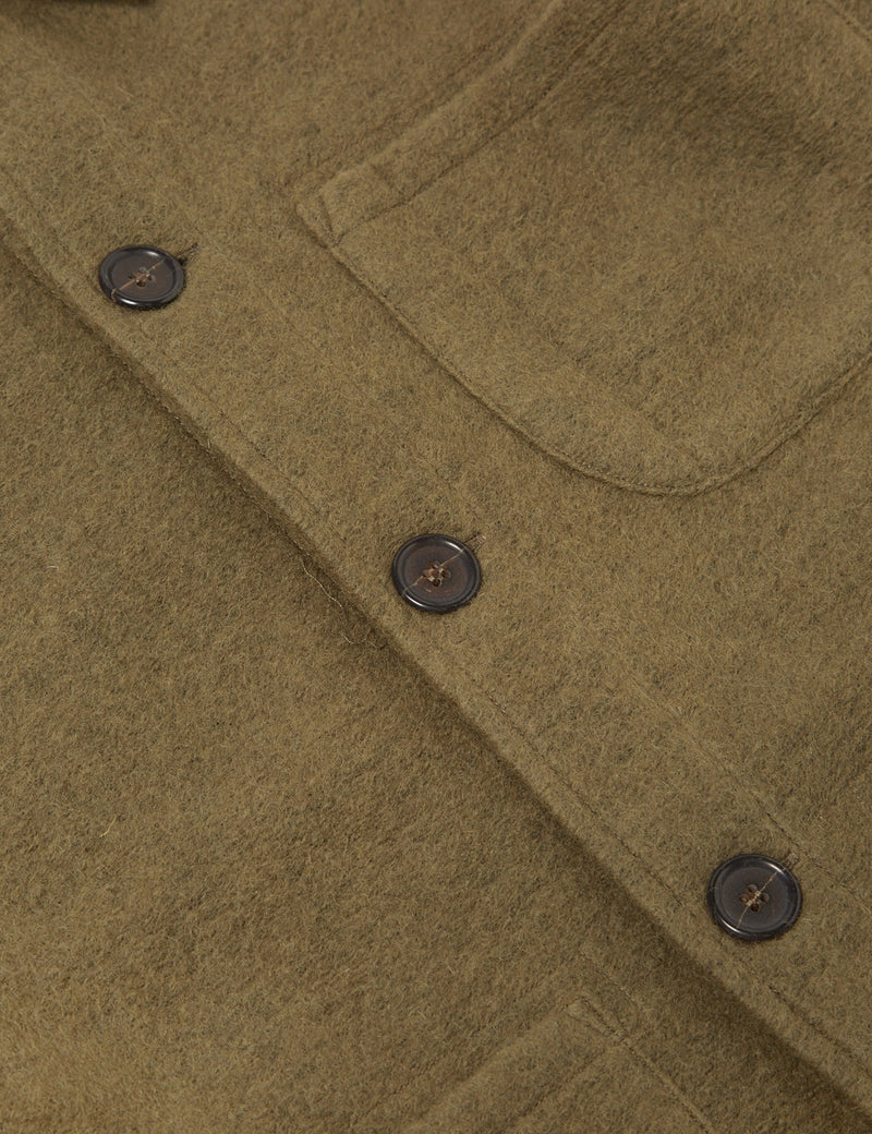 Universal Works Field Jacket (Wool) - Lovat Green