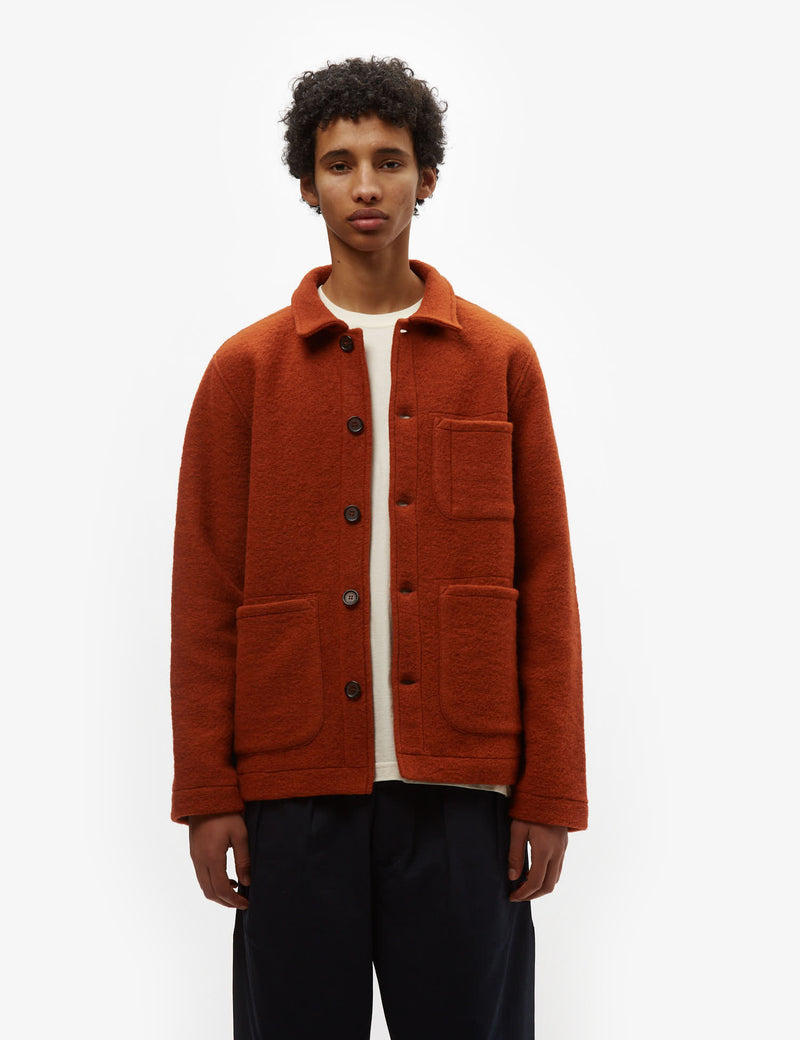 Universal Works Field Jacket (Wool) - Orange