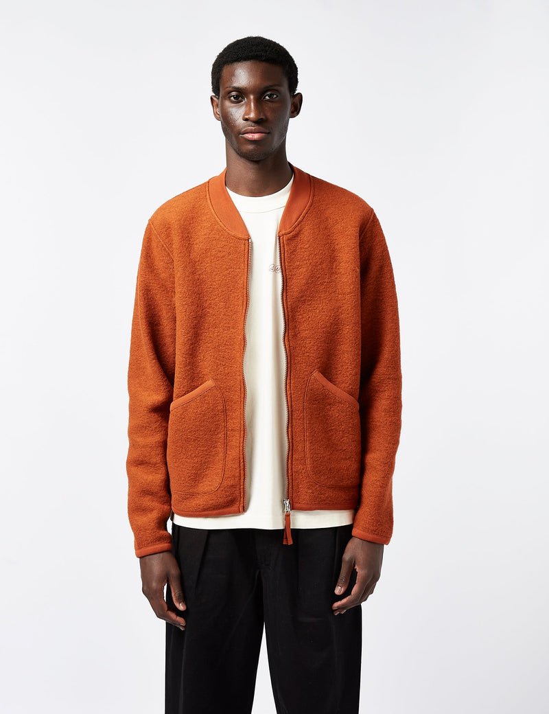 Universal Works x Article Exclusive Zip Bomber (Wool) - Orange