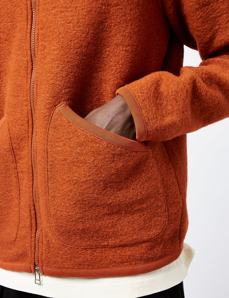 Universal Works x Article Exclusive Zip Bomber (Wool) - Orange