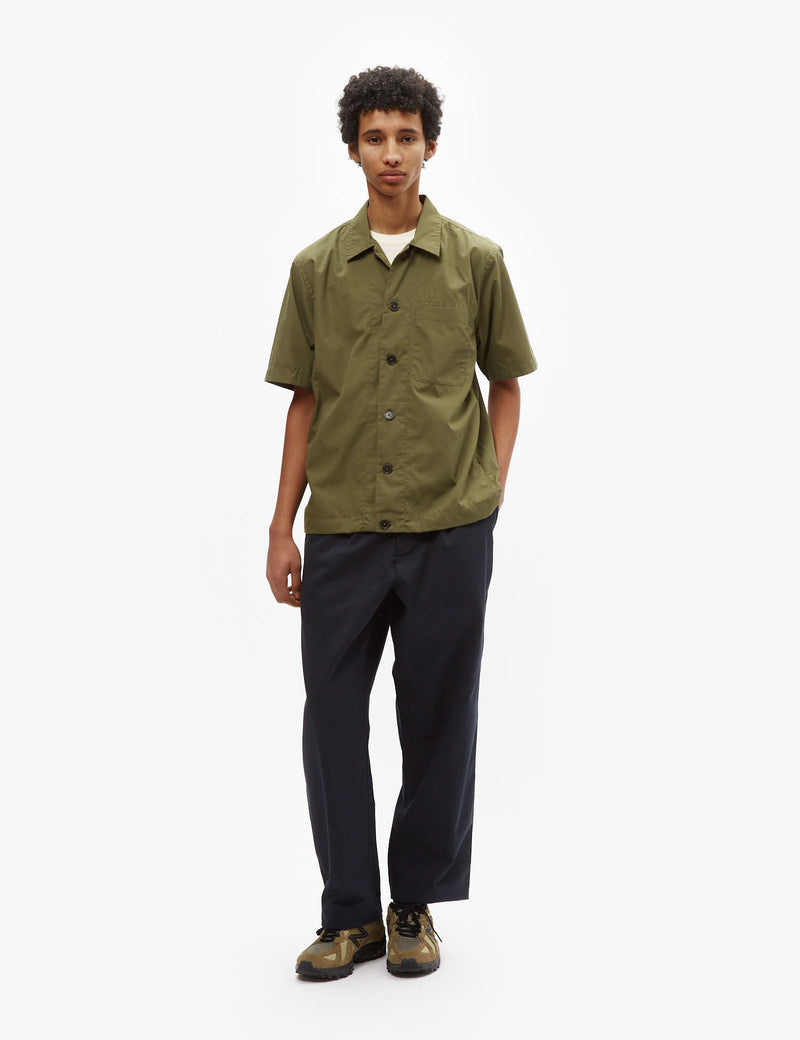 Universal Works Tech Overshirt (Recycled Poly) - Olive Green