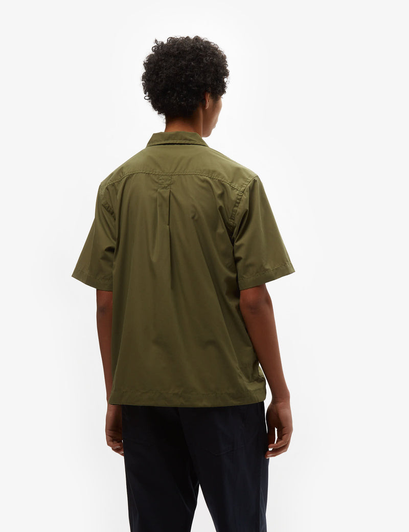 Universal Works Tech Overshirt (Recycled Poly) - Olive Green