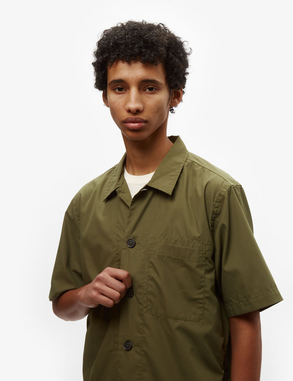 Universal Works Tech Overshirt (Recycled Poly) - Olive Green