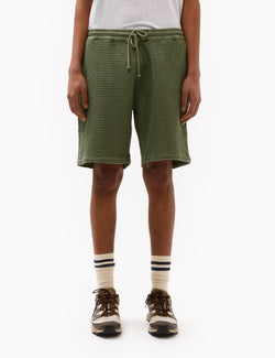 Universal Works Lumber Waffle Shorts - Birch Green