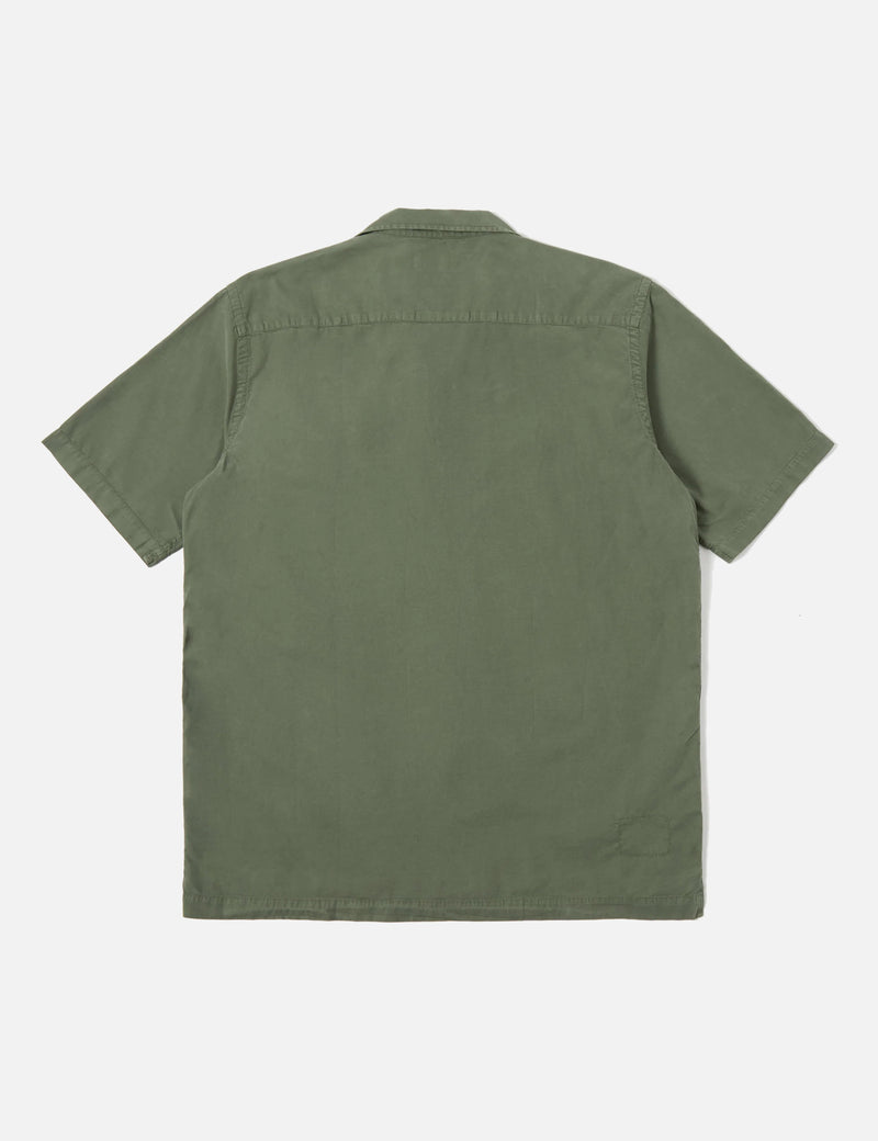 Universal Works Camp II Shirt (Linen/Cotton) - Birch Green