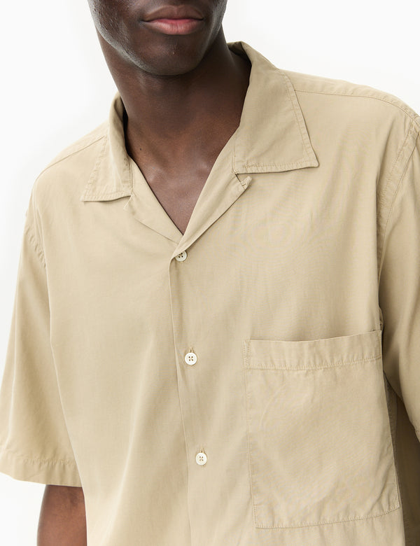 Universal Works Camp II Shirt (Linen/Cotton) - Summer Oak