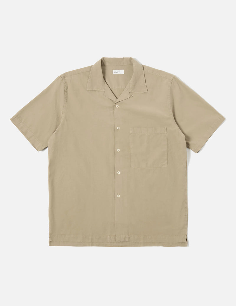 Universal Works Camp II Shirt (Linen/Cotton) - Summer Oak