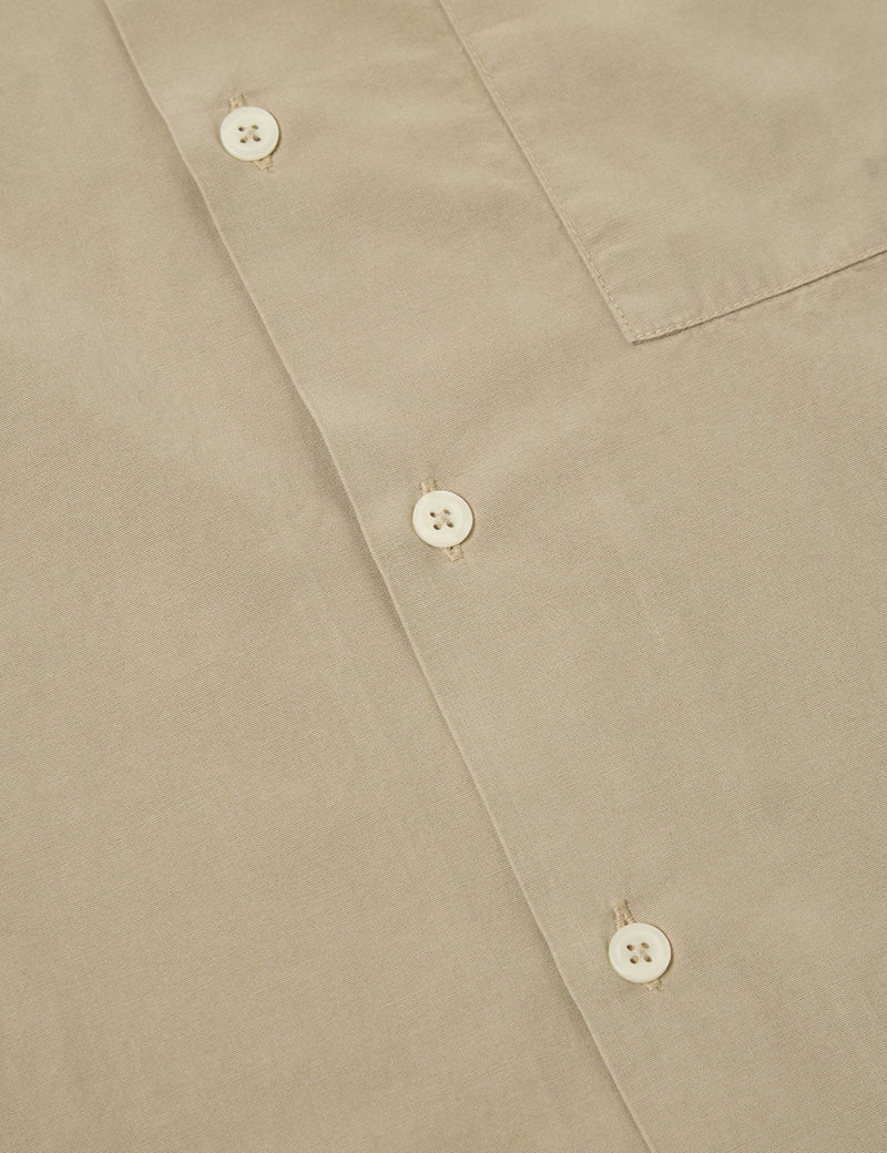 Universal Works Camp II Shirt (Linen/Cotton) - Summer Oak