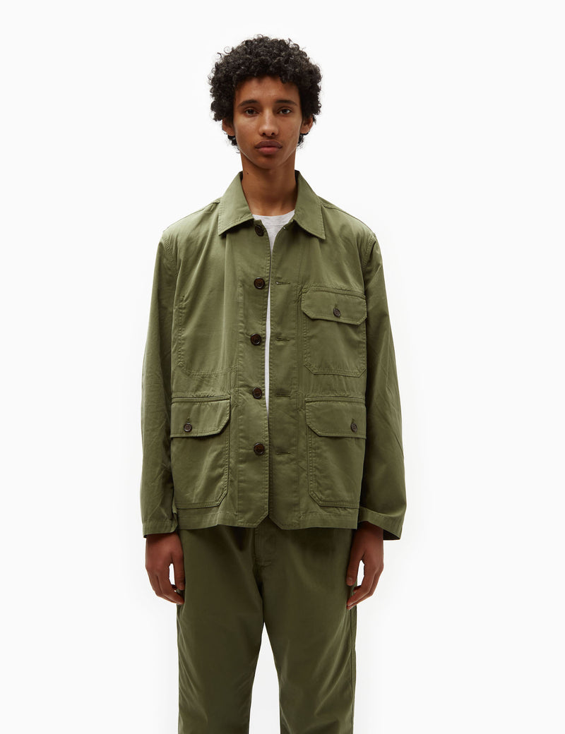 Universal Works Utility Jacket (Summer Canvas) - Birch Green