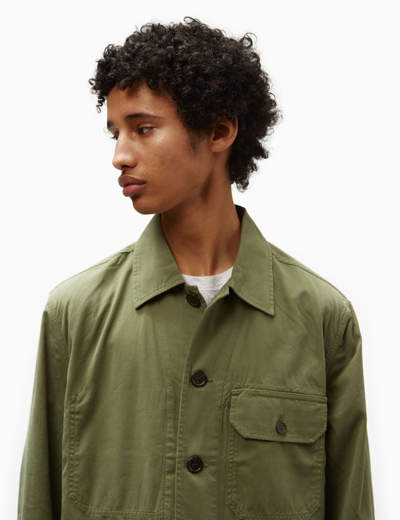 Universal Works Utility Jacket (Summer Canvas) - Birch Green