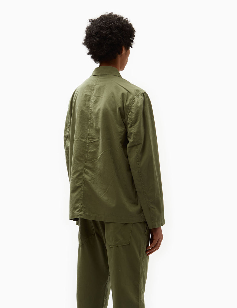 Universal Works Utility Jacket (Summer Canvas) - Birch Green