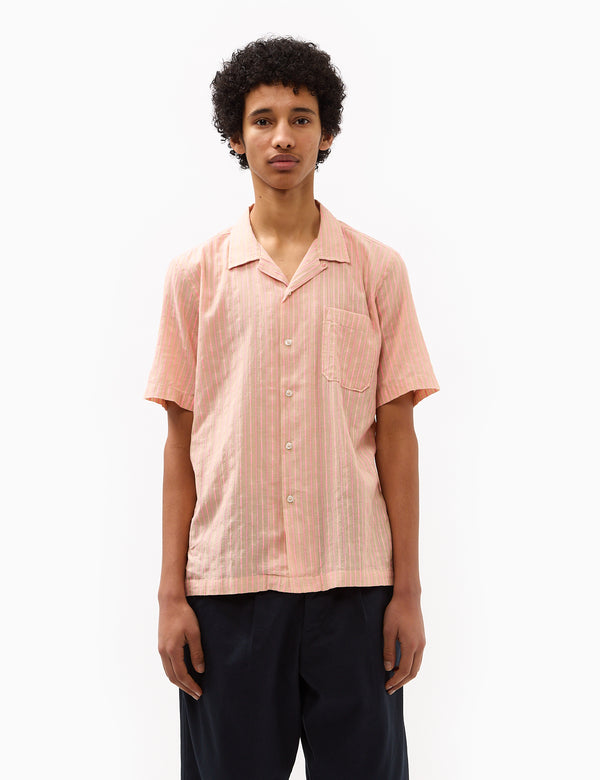 Universal Works Road Fluro Shirt - Summer Oak/Pink