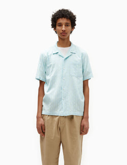 Universal Works Road Fluro Shirt - Sky Blue/Green