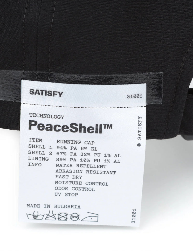 Satisfy PeaceShell Running Cap - Black