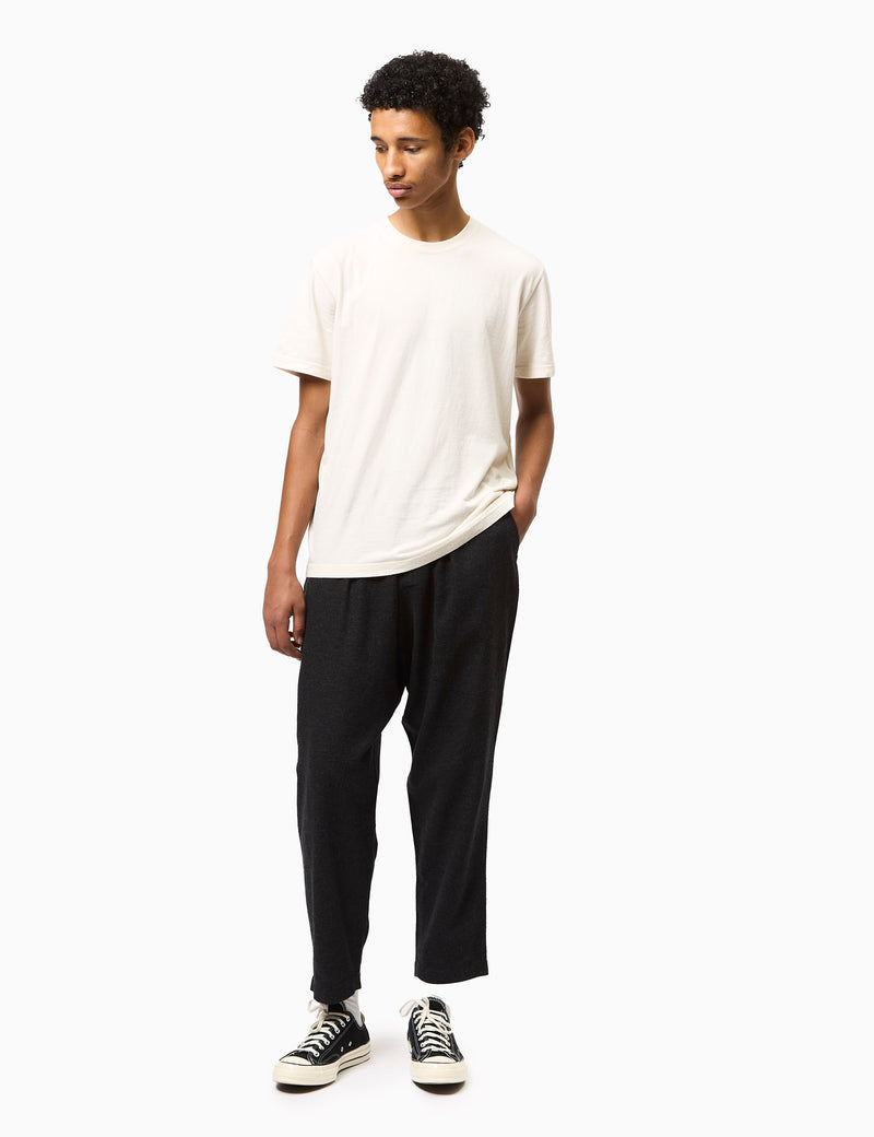 Universal Works Pleated Track Pant (Cotton) - Charcoal Grey