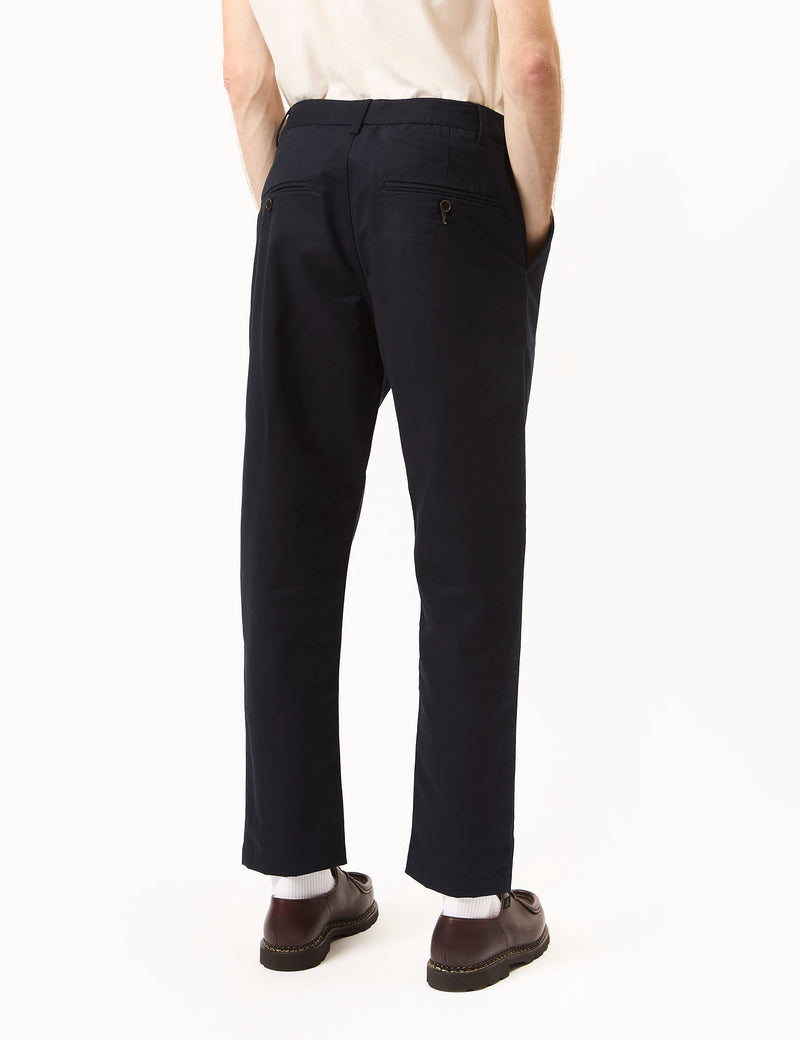 Universal Works Military Chino (Brushed Polytech) - Navy Blue