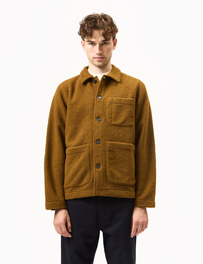 Universal Works Field Jacket (Wool Fleece) - Mustard