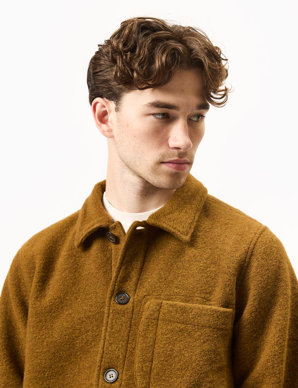 Universal Works Field Jacket (Wool Fleece) - Mustard