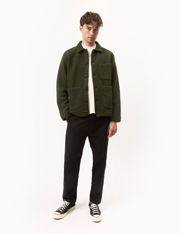 Universal Works Field Jacket (Wool Fleece) - Olive Green